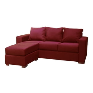 Dkora - Sofá Seccional Lena 3 Cuerpos Cherry