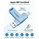 thumbnail image 2 of Unidad flash BLANBOK con certificación MFi de 512 GB para iPhone, color azul cielo, 2 of 8