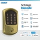 thumbnail image 2 of Cerradura WiFi inteligente Schlage Encode para puerta de entrada, latón satinado, 2 of 9