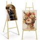 thumbnail image 1 of Soporte de caballete Yozoia de metal dorado con cadena ajustable de 4 niveles, 1 of 6
