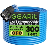 Cable Ethernet Gearit Blindado Cat6 Ethercon, 300 Pies, Azul