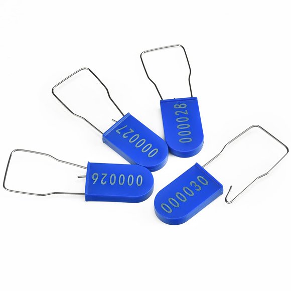 Candado LeadSeals de plástico azul anti-manipulación - 100 uds