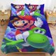 thumbnail image 1 of Super Mario 3-Piece Comforter Set for Bedroom Super Mario Bedding Set for Kids Adults Soft Microfiber Duvet Cover Set with Zipper Closure, 1 of 5