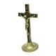 thumbnail image 2 of Crucifijo Cruz De Pie Jesus Con Base Cristo Para Sobremesa Bronce Antiguo, 2 of 3