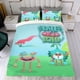 thumbnail image 4 of Lale Ki Lolu Conjunto de sábanas temático, trío de piezas, cómodo y amigable con la piel, diseño único, regalo de decoración para el hogar para familiares, amigos y fans, 90 cm * 190 cm, 4 of 6