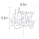 thumbnail image 3 of Decoración de tarta Kaoenla plateada para tartas de feliz cumpleaños, 3 of 7
