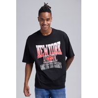 Fashionspark - Polera Hombre Print Central Negro - Ll