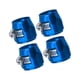 thumbnail image 4 of Abrazaderas De Acabado De Manguera De 4 Piezas De Aleación De Aluminio Con Conectores De Manguera De Banda De Tornillo Azul AN8, 4 of 5