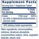 thumbnail image 3 of Suplemento Life Extension Folato L-Metilfolato 1700 mcg 100 Tabletas, 3 of 3
