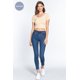 thumbnail image 2 of CCWHOLESALESCLOTHINGS Top Corto sin Costuras con Espalda Cruzada para Mujer, Talla M/L, 2 of 5