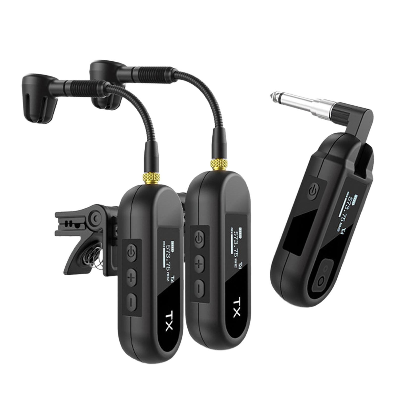 Bothyi - Micrófono Saxo Profesional Trompeta Plug And Play Transmisores Receptores De Bocina 2 Canales