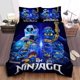 thumbnail image 1 of Ninjago Elemental Master Jay Ninja Of Lightning Digital Quilt Feather Duvet Cover Set, 1 of 3