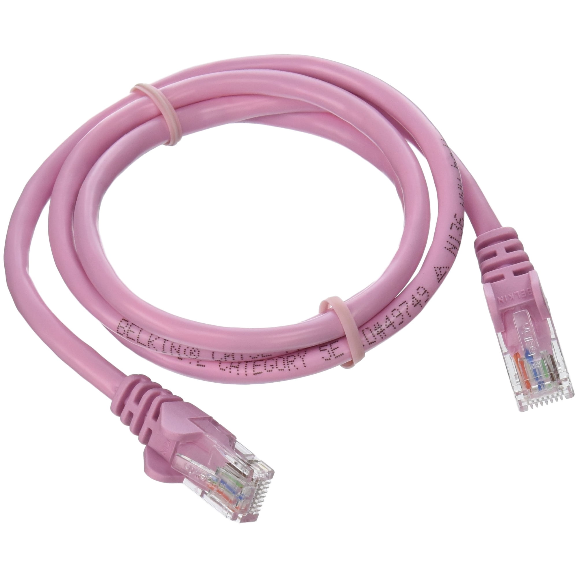 Cable De Red Belkin A3l791-03-pnk-s Cat 5e De 0,9 M, Color Rosa