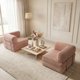 thumbnail image 3 of Sofa Modular Transformable 3 En 1 Sofa Cama Alta Elastidad Coral Claro Rayado, 3 of 8