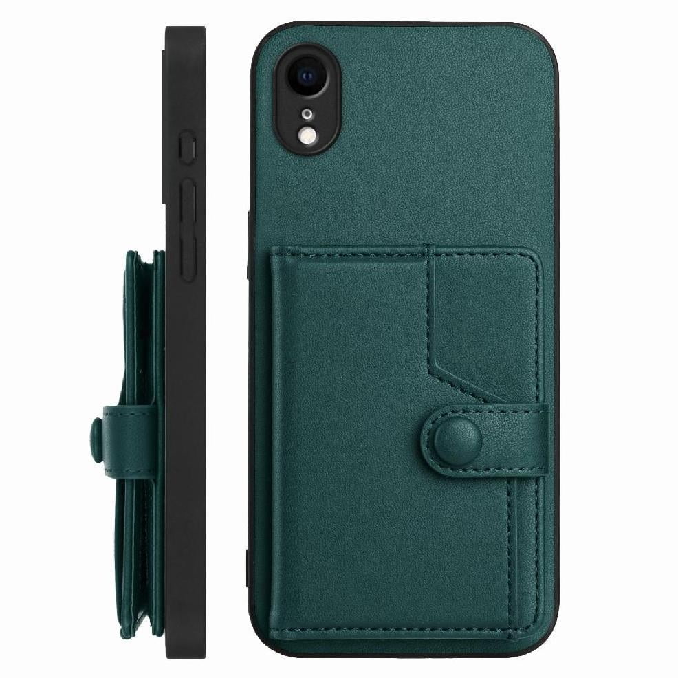 Foxdock Funda Para Iphone Xr Con Bloqueo Rfid - Diseño Elegante Con Cierre De Botón