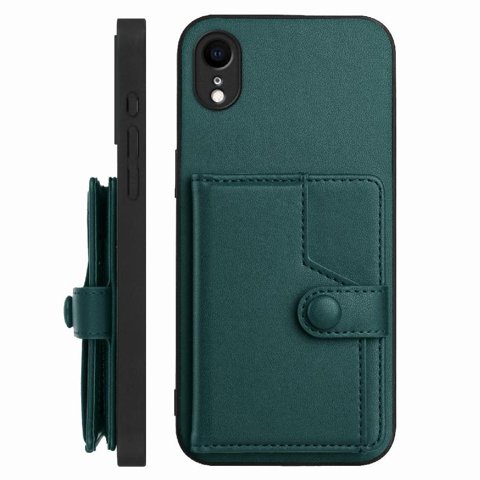 Foxdock Funda Para Iphone Xr Con Bloqueo Rfid - Diseño Elegante Con Cierre De Botón