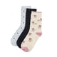 thumbnail image 1 of Calcetines Mujer Tripack Largos Gris/Negro/Rosa Corona, 1 of 4