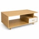 thumbnail image 5 of Mesa de Centro Nórdica Doble Cara 110x60x48 cm 2 Cajones Repisa MDF 12 mm Blanco Madera, 5 of 6