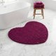 thumbnail image 2 of REGALWOVEN Alfombras de Baño de Chenilla en Forma de Corazón Suaves Absorbentes Alfombras Peludas Antideslizantes Lavables Alfombra de Felpa Púrpura Oscura 24" x 28", 2 of 7