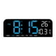 thumbnail image 3 of Reloj Despertador Digital Con Pantalla De Temperatura Para Mesita De Noche, Mesa, Pared, Azul, 3 of 5