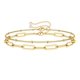 thumbnail image 1 of Pulsera Turandoss de cadena tipo clip de papel 15+5 cm chapada en oro, 1 of 7