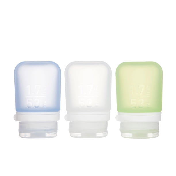 Botella de viaje humangear GoToob+, paquete de 3 unidades, pequeña, 53 ml, apta para alimentos