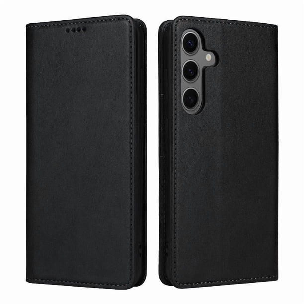 Funda Cartera para Samsung Galaxy S24 con Ranuras Tarjetas y Soporte - Protección Completa Negro