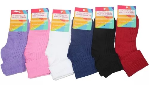 Only Zaza - Calcetín De Hilo Para Mujer - Sin Costuras - Docena