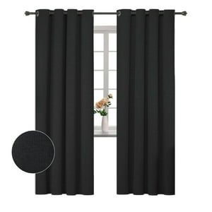 Clems - Pack 2 Cortina Jacquard Tradicional 140X225Cm Negro