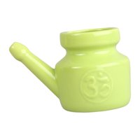 Ioensy - Olla Neti De Cerámica A Prueba De Fugas, Olla De Enjuague Nasal, Duradera Para Limpieza Nasal, 350Ml, Verde