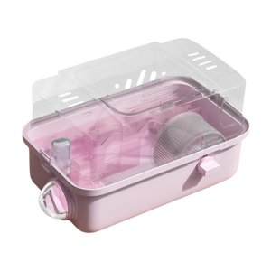 Ioensy - Jaula Para Hámster Transparente, Creativa, Para Conejos, Cobayas, Ratas, Color Rosa