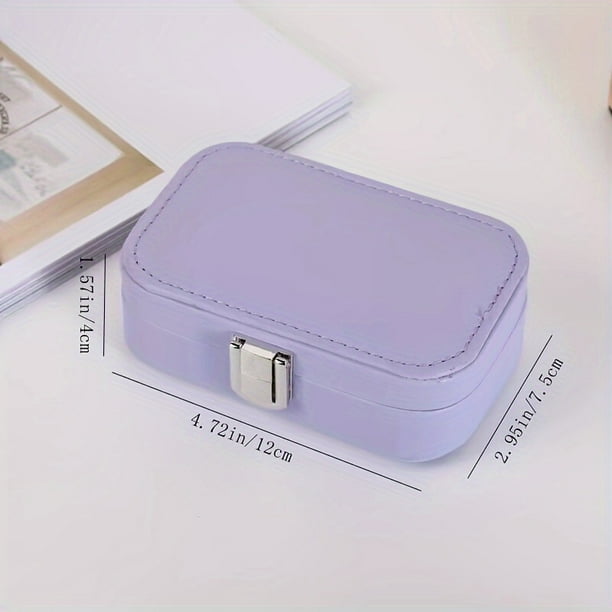Portable Women's Travel Jewelry Box with Metal Buckle - Perfect for Earrings and Rings