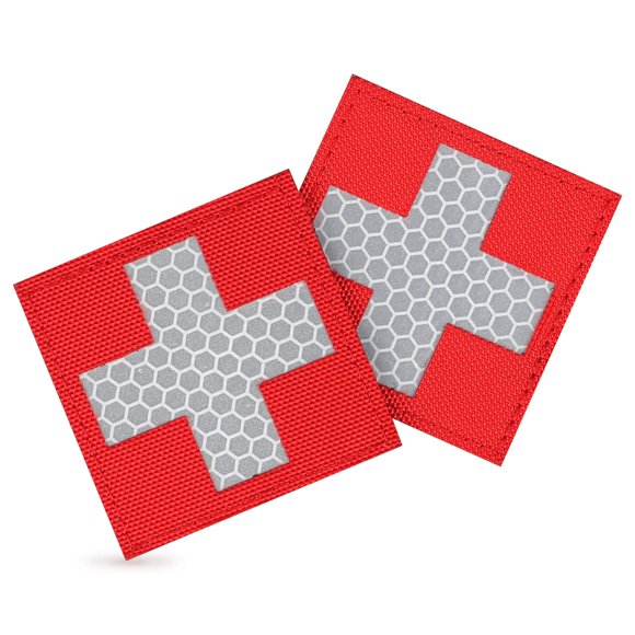 Parche Reflectante Cruz Médica LIVANS - Pack de 2 (5 cm)