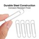 thumbnail image 2 of Clips para papel, grapas, resistentes, gigantes, antideslizantes, 1,75 cm, 1000 unidades, 2 of 5