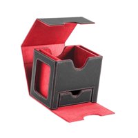 Magideal - Caja Para Guardar Barajas De Cartas, Resistente Estuche Para 100 Cartas Con Funda, Soporte Para Cartas De Juego Y Álbum De Cartas Coleccionables. Rojo