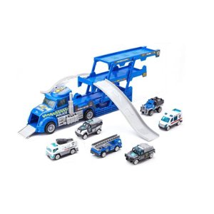 Otuti - Camión Policial Transportador Con Pista 6 Autitos