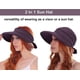 thumbnail image 2 of Sombreros para mujer con visera de playa convertible y protección solar UV UPF 50+, 2 of 5