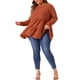 thumbnail image 2 of Agnes Orinda Ropa de Halloween para Mujer Tallas Grandes Tops Babydoll de Escuela Universidad de Manga Larga Cuello Redondo Casual Suelto Blusas Peplum Túnicas 2X Rojo Ladrillo, 2 of 6