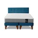 thumbnail image 1 of Cama Europea Zen Best Tela Velvet Azul 2 Plaza + Respaldo, 1 of 2