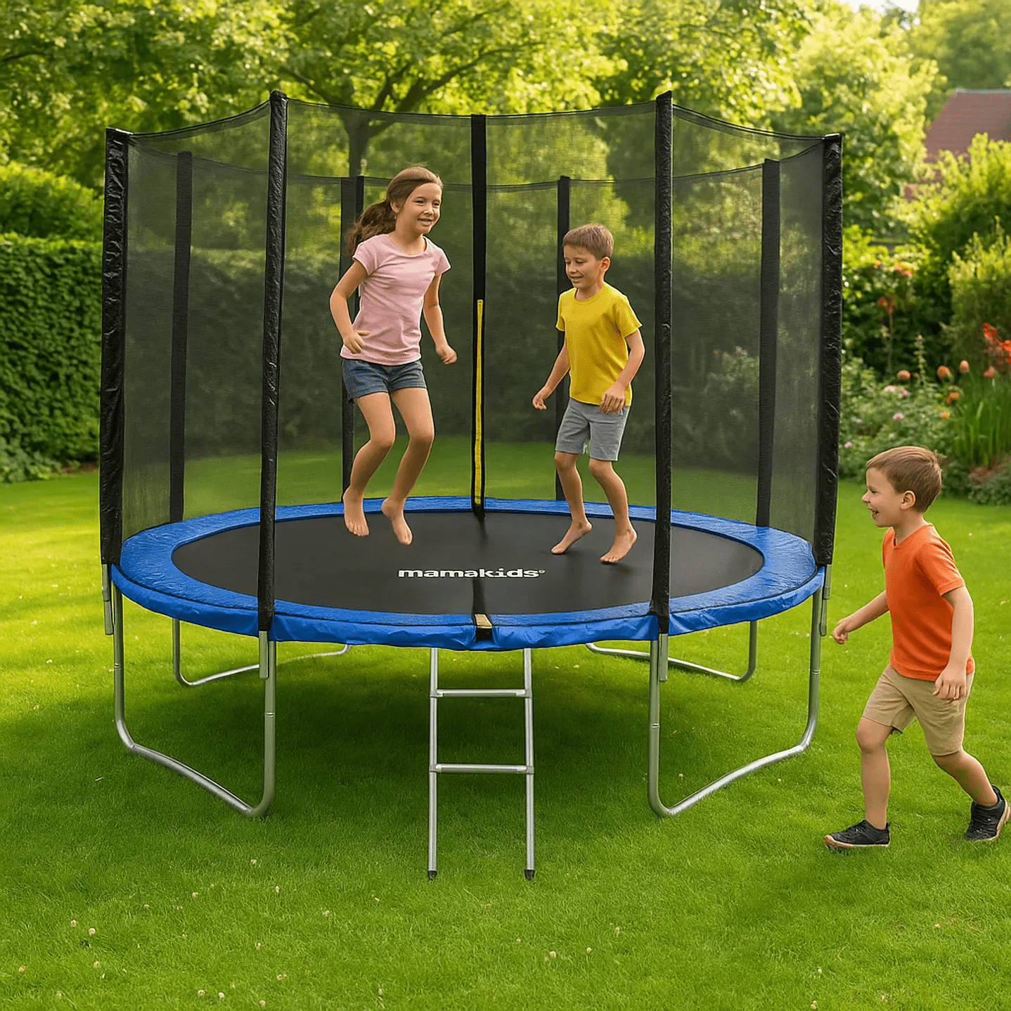 Tienda El Garage - Cama Elástica Saltarina 3 Metros Con Red Y Escalera | Mamakids Trampolín Exterior