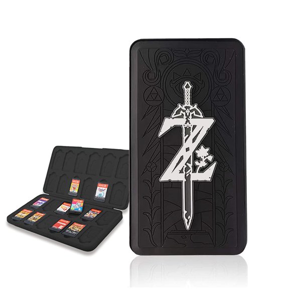 Estuche para tarjetas de juego doepeBAE de 24 ranuras 17 cm, silicona, negro