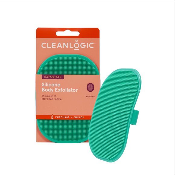 Exfoliador Corporal de Silicona Cleanlogic Oval Verde Tamaño Viaje