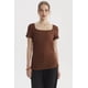 thumbnail image 1 of Polera Mujer Escote Cuadrado Café Oscuro, 1 of 4