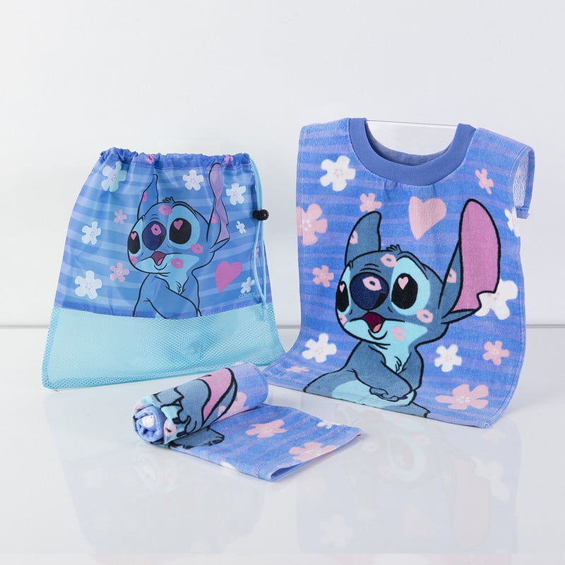 Disney-stitch - Set Toa Bts 30x50+toa Visita+bolso Stitch Enamora