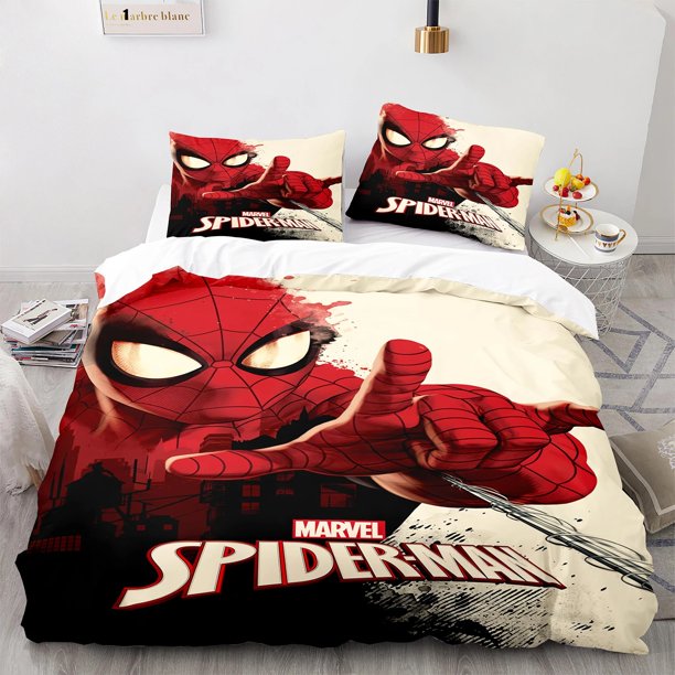 Marvel Spider-man Bedding Sets Cartoon Duvet Cover Girls Boys Single Twin For Bed Beautiful Holiday Gifts Bed Sheets