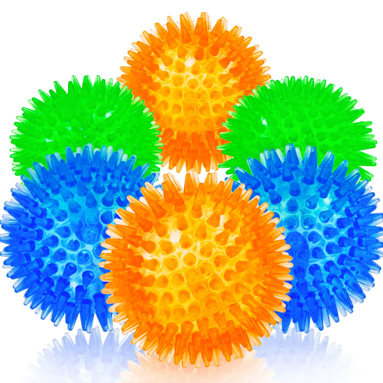 Juguete Para Perros Sharlovy Squeaky Fetch Spike Balls Tpr Para Perros Pequeños