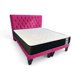 thumbnail image 1 of Cama 2 plazas con Colchon de 150cm X 190cm tapizada en Lino Rosado Oscuro, 1 of 5