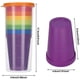 thumbnail image 5 of Juego de 8 vasos de plástico (8 oz) - Apto para microondas, lavavajillas y congelador - Vasos de plástico irrompibles y livianos - Úselos para jugos, agua y más, 5 of 8
