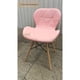thumbnail image 2 of Silla de Comedor Ecocuero Rosa con Patas de Madera, 2 of 4