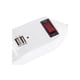 thumbnail image 3 of Zapatilla Alargador 1.5mt 6 Entradas 2 USB Blanco, 3 of 5